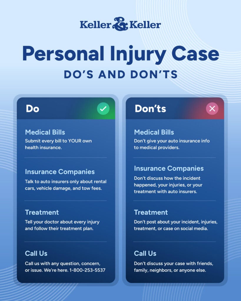Personal Injury Case Do’s and Don’ts in Indiana