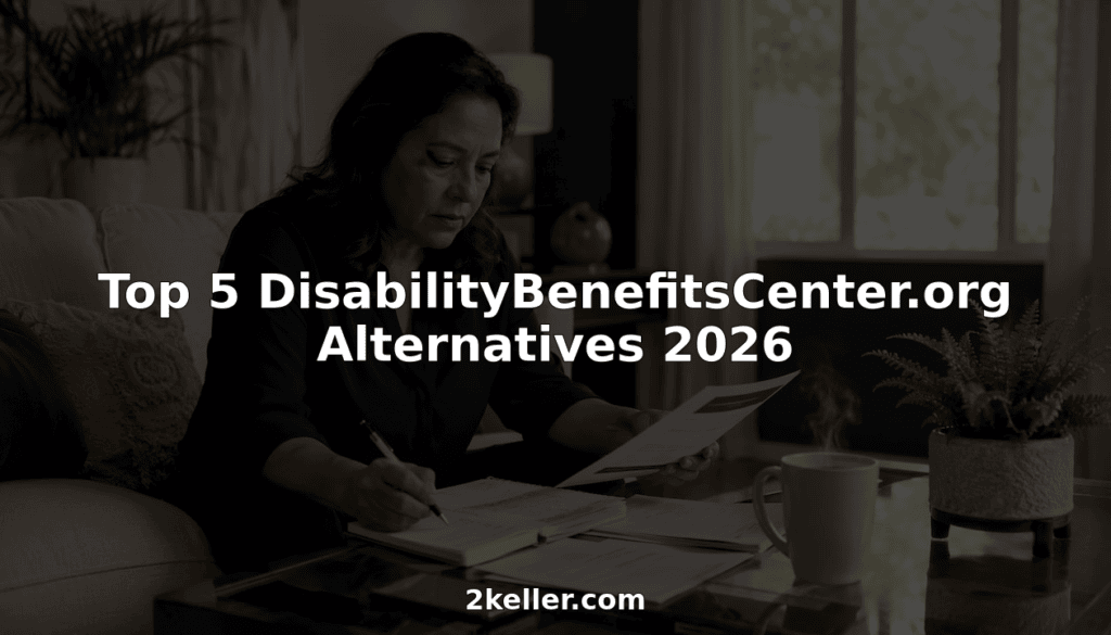Woman reviewing disability benefit documents at home