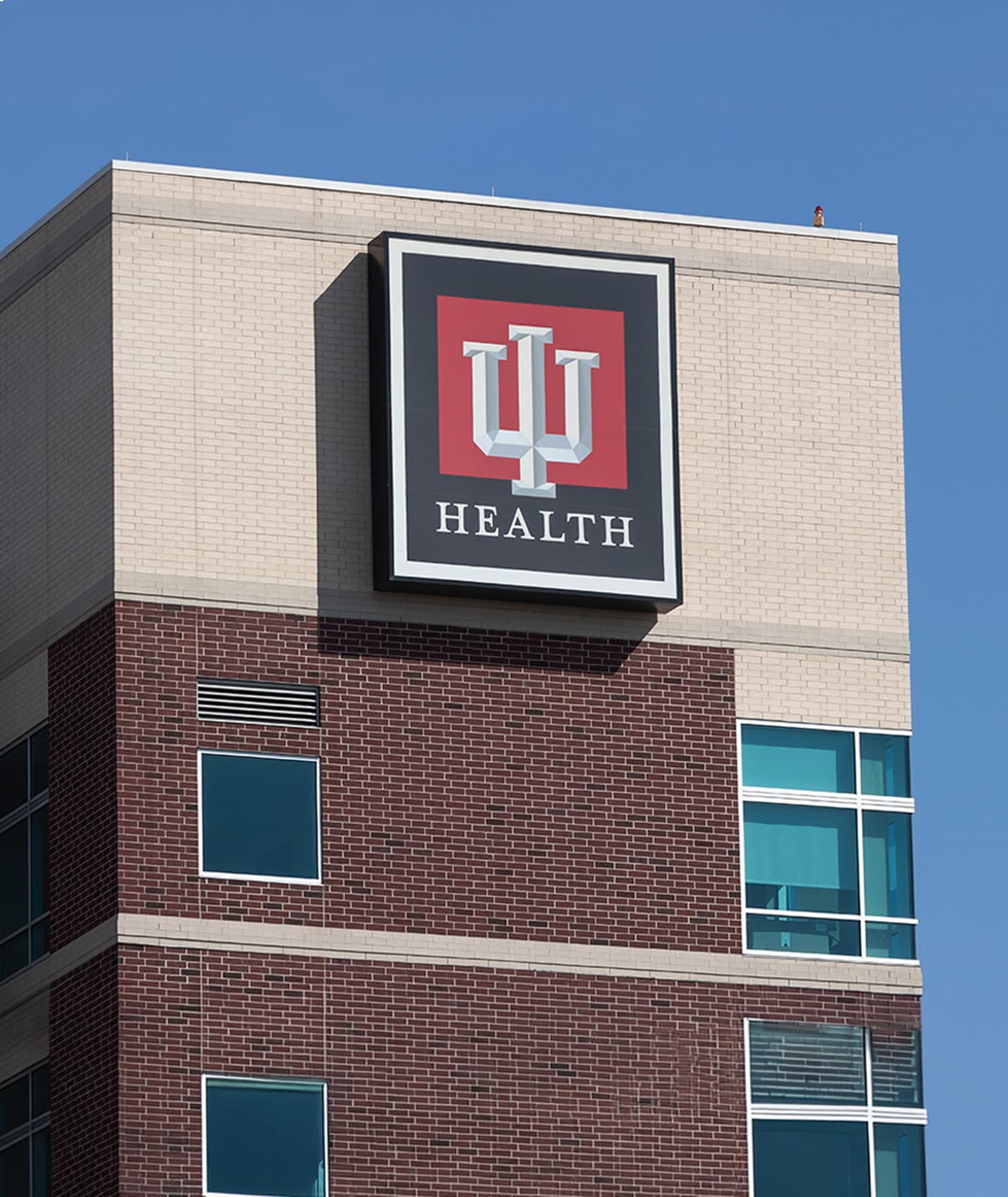 Indiana University Health building sign