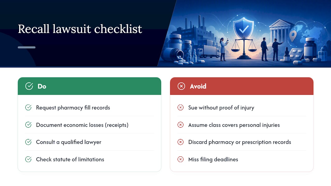 Frequently Asked Questions About Drug Recall Lawsuits — overview diagram