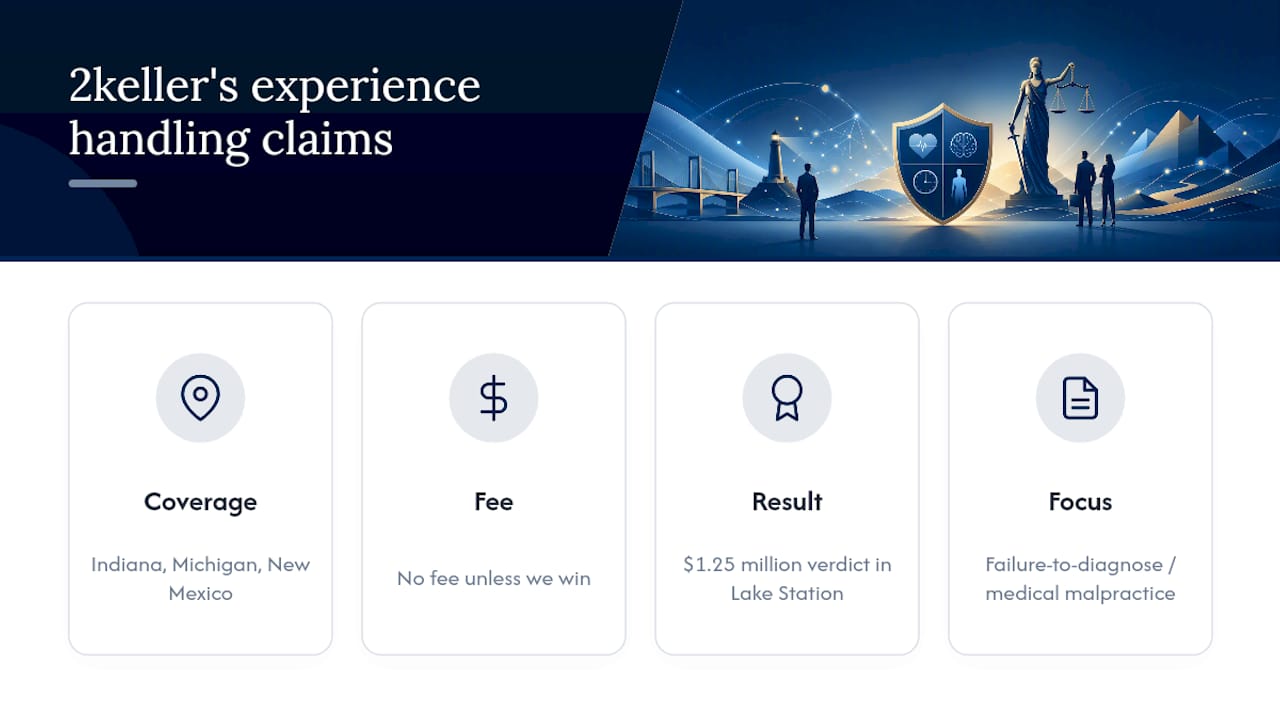 2keller's Experience Handling Missed Diagnosis Claims — overview diagram