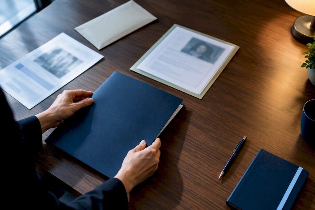 Estate documents prepared for legal consultation