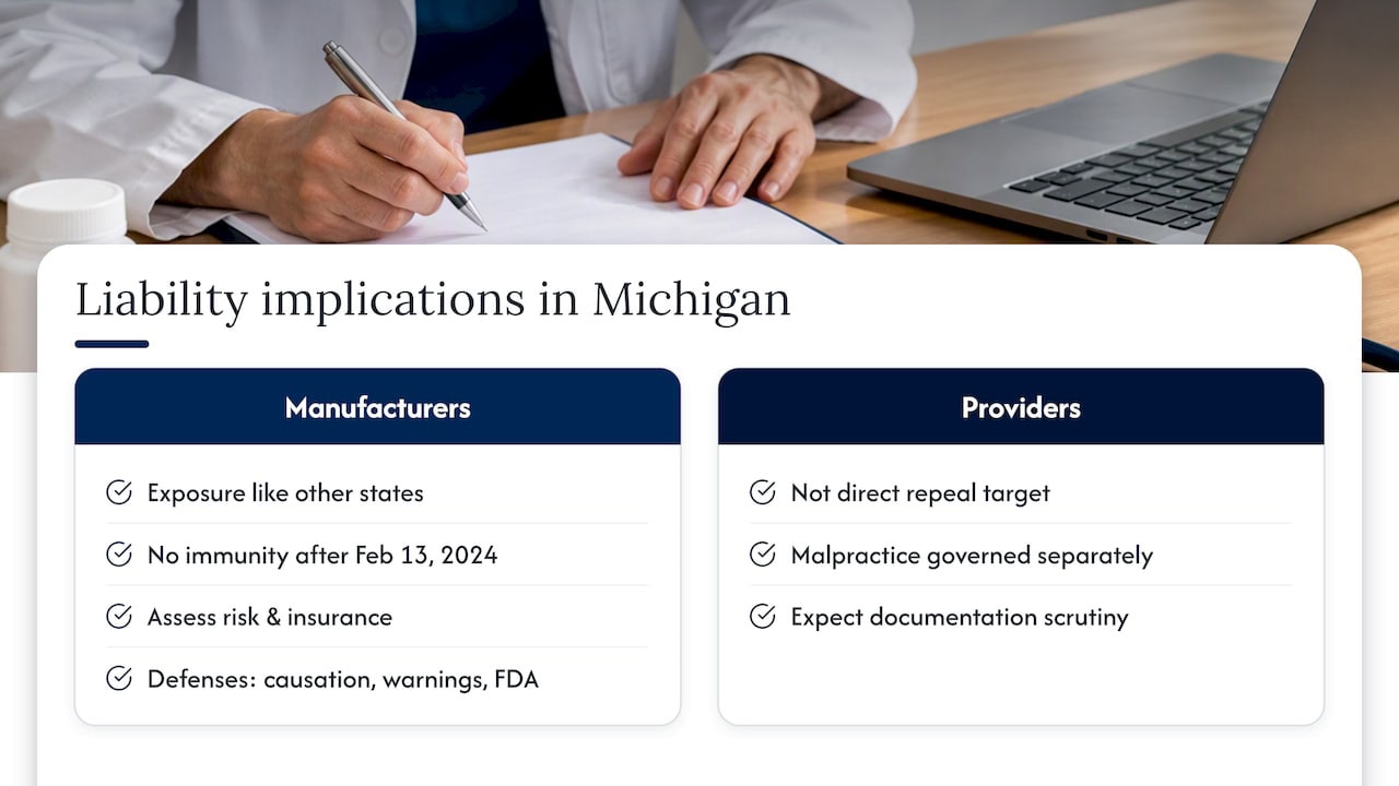 Implications for healthcare providers and pharmaceutical companies — overview diagram
