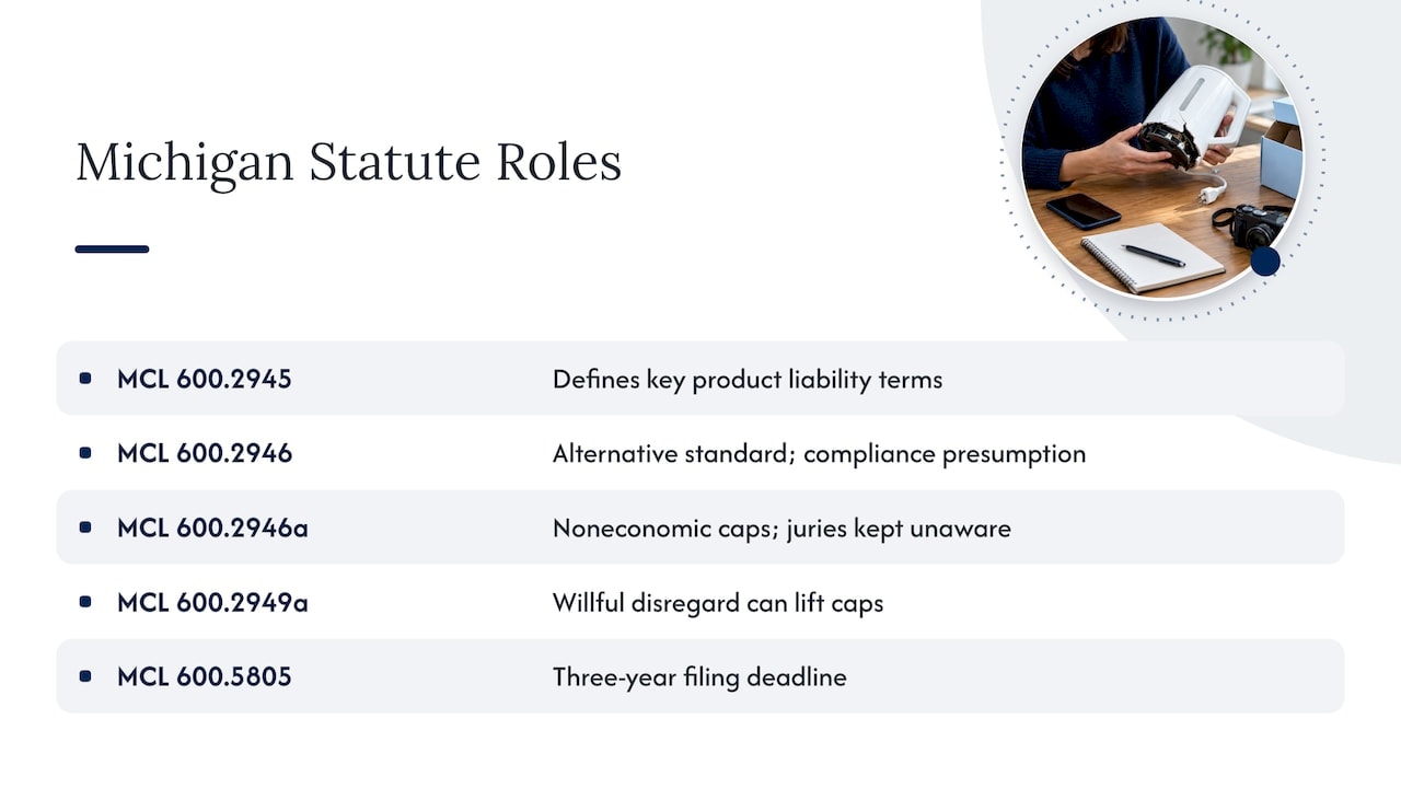 Five Michigan statutes and their roles