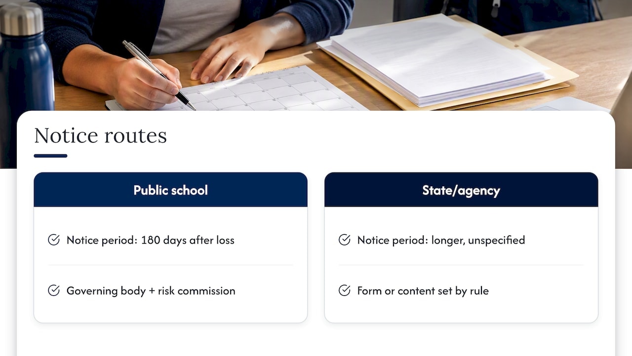 Notice deadlines for Indiana government claims
